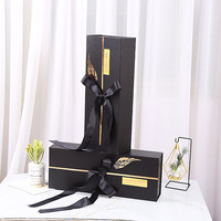 Boîte à fleurs de luxe pliable en carton avec ruban, logo personnalisé eco, coffret cadeau pour fleurs de luxe, en papier, expédition gratuite