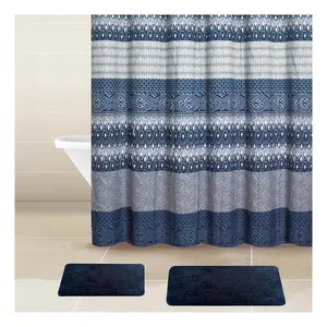 CF BCP190 Китай оптовая продажа для ванной комнаты полиэстер льняная ткань на заказ дизайнерские печатные высококачественные шторы для душа