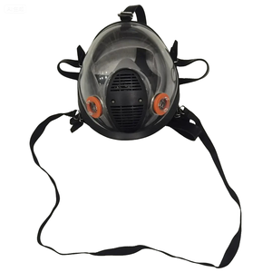 अग्निशामक रासायनिक धूल संरक्षण कारतूस के लिए पूर्ण-फेस श्वासयंत्र, पुनः प्रयोज्य गैस मास्क - Product Image 4
