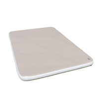 Matelas gonflable rectangulaire d'extérieur transfrontalier avec pompe à air externe et tapis de couchage en tissu brossé pour le camping et la maison