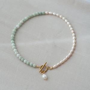Collar Clásico Chapado en Oro con Cuentas de Piedras Naturales y Gemas, con Perlas de Yoga, para Joyería Unisex - Product Image 3