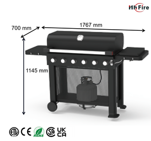 Zone de cuisson spacieuse facile à utiliser, allumage, <span class=keywords><strong>plancha</strong></span> professionnelle autoportante, barbecue à gaz - Product Image 5