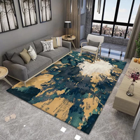 Tapis de zone d'hôtel commercial en microfibre florale de haute qualité tapis lavable antidérapant salon décor à la maison tapis fabriqué à la machine
