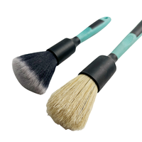Master Maxshine Lot de 2 grandes brosses avec bride naturelle + petite brosse Ultra Soft Car Detailing Brush Set