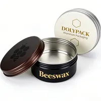 Pot en aluminium durable avec couvercle, personnalisable avec logo, pour cire d'abeille, disponible en 220 ml, 350 ml et 1000 ml