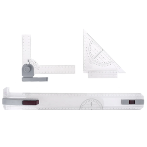 TETERING RAPID A3 Tablero de dibujo Juego de herramientas de dibujo Conjunto de bocetos gráficos técnicos arquitectónicos con conjunto cuadrado, abrazaderas transportador - Product Image 3