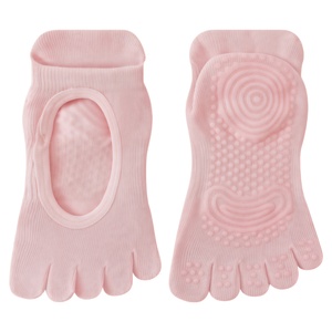 Calcetines de Yoga CZFIT con Logotipo Personalizado, de Algodón, Cinco Dedos, Antideslizantes, Tejidos, al por Mayor, Calcetines de Ejercicio con 5 Dedos - Product Image 4