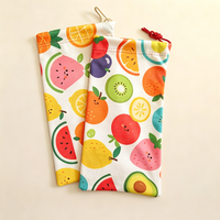 Pochette à cordon personnalisée en microfibre douce pour lunettes et téléphone avec logo imprimé 2026