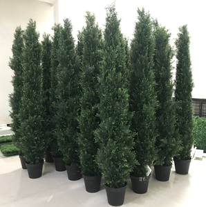 2 Alberi Di Cipresso Artificiali - 90cm, Vaso Verde, Per Interni Ed Esterni - Foto 8