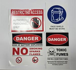 Solar Adhesive ABS Warning Labels: Customized PV System Safety <b>Stickers</b> Laser Engraved Durable for Safety Solar Facility Placard - Product Image 2