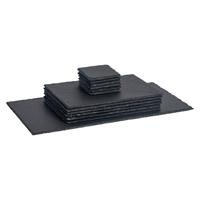 Set de table de table rond noir naturel BSCI Factory Direct et sous-verres de boissons pour la gravure directe de la source