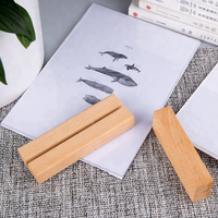 Support de table en bois pour cartes, photos et cartes postales en acrylique A4/A5/A6 – Présentoir en bois pour menus