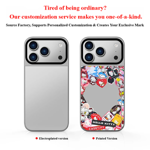 Funda con Espejo y Logotipo Personalizado para <span class=keywords><strong>iPhone</strong></span> 17 16 15 Pro Max, Recubrimiento Electrolítico, Reflectante, Impresión UV - Product Image 4