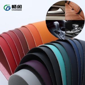 इको फ्रेंडली ऑटोमोटिव चमड़े के वॉटरप्रूफ सिंथेटिक पु चमड़े के नरम माइक्रोफाइबर कार इंटीरियर के लिए चमड़े - Product Image 6
