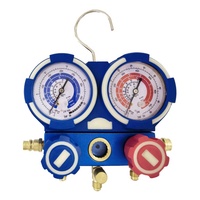 HVAC A/C Kit de réfrigération Jeu de jauges de collecteur AC R134A R410a Kit de service automobile Tuyaux colorés de 1.2 mètres, raccord SAE de 1/4 pouces