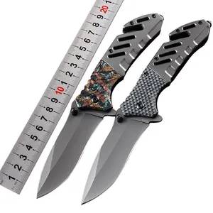 440C Edelstahl Survival Hunting Rescue Falt taschen messer Multifunktion ales Werkzeug messer für den Außenbereich mit Stahl griff