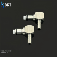 Raccord de tuyau BRT 1/4 3/8 en acier inoxydable, connecteurs de conduite de carburant, coudes à 90 degrés, raccords de conduite de carburant, connexion rapide hydraulique
