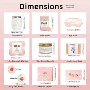 Set de Regalo de Cumpleaños Personalizado con Impresión Tipográfica, Todo en Uno, para Mujer, Regalos de Autocuidado, Disponible en Fábrica - Product Image 3