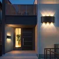 Applique murale LED en aluminium et verre émaillé, étanche IP65, blanc chaud 3000K, moderne, pour jardin extérieur