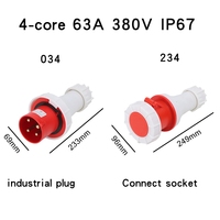 Enchufe Universal Nuoqiya de 3/4/5 Polos, Serie 63A, Enchufe de Seguridad Conveniente con Conector