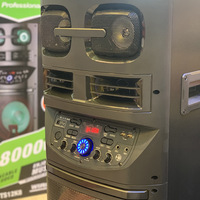 Nouvelle chariot portable d'extérieur en maille de fer pour haut-parleur V5.0, woofers de 12 pouces, amplificateur haute puissance, lecteur MP3 avec fente pour carte