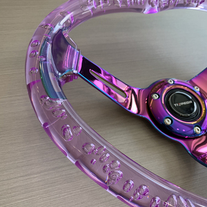 <span class=keywords><strong>Volant</strong></span> de course JDM en forme de cœur avec <span class=keywords><strong>volant</strong></span> de course sport en acrylique néochrome, <span class=keywords><strong>volant</strong></span> à bulles rose - Product Image 3