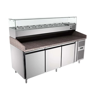 Estación <span class=keywords><strong>de</strong></span> Refrigeración para Ingredientes <span class=keywords><strong>de</strong></span> Pizza, Refrigerador para Pizzería, para Mantener los Ingredientes Frescos - Product Image 1