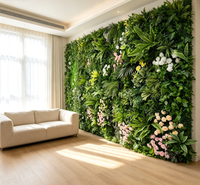 Panneaux de haie verticale décoratifs pour intérieur, en buis, plantes vertes, fausse herbe artificielle, mur végétal