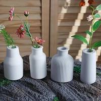 Moules en silicone de qualité alimentaire pour la fabrication artisanale de décorations en plâtre, comprenant un vase et un plateau - Écologiques et faciles à nettoyer