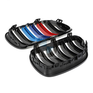 Calandre BMW Série 3 Coupé E92 Noir Brillant Double Ligne Version M pour Pare-chocs Avant 2010-2014 Pièce de Mise à Niveau A-E92-XK-LSM - Product Image 4