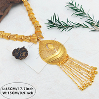 Ensemble de bijoux de luxe plaqué or, pendentif rond à plusieurs niveaux en filigrane, accessoires pour mariage et fêtes