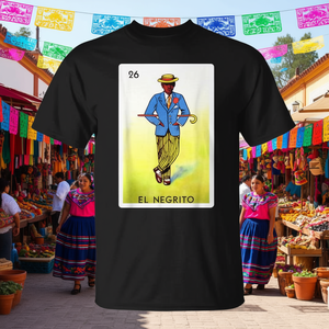 Camiseta del juego de cartas tradicional mexicano N26 El Negrito - Product Image 3
