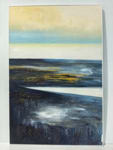 Opera d'Arte Moderna Impressionista Blu, Decorazione Murale per Casa, Dipinto a Olio su Tela, Paesaggi Marini - Product Image 2