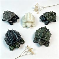 En gros, Tortue alligator en pierre naturelle et cristal pour ornement Feng Shui et cadeaux de collection