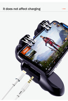 H9 Contrôleur de jeu à six doigts Gamepad Trigger Shooting Free Fire Cooling Fan Gamepad Joystickcontroller extensible