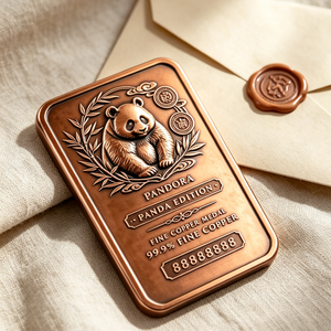 Medalla Rectangular de Cobre Artístico de 1 Kg, 99.9% Puro, Grabada, Pieza Coleccionable para Exhibición - Product Image 5