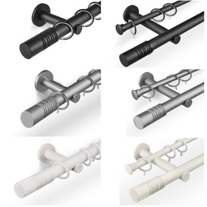 ZSTARR decorazione per doppia finestra argento opaco materiale metallico resistente intelligente uso domestico accessori aste per tenda pali con anelli in ottone - Product Image 6