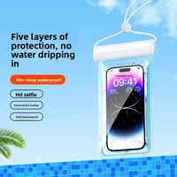 Pochette étanche pour téléphone en TPU, transfrontalière, pour natation et plongée, sensible au toucher, à suspendre au cou, certifiée IPX8, pour sports de plein air et activités alimentaires