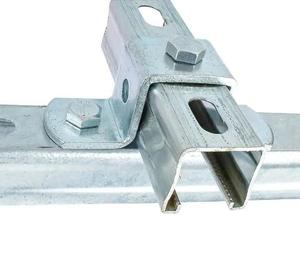 Accessoires de canalisation : Connecteurs en U, attaches de selle carrées en acier pour profilés en C, connecteurs croisés pour montants - Product Image 6