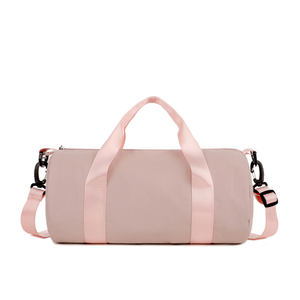 사용자 정의 로고 유행 여성 남성 여행 가방 피트니스 스포츠 체육관 가방 나일론 핑크 지퍼 폐쇄 여행 더플 가방 남여 공용 - Product Image 3
