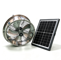 Ventilateur solaire pour conduit 14 pouces, haute performance, à roulement à billes, double alimentation (solaire et secteur), OEM ODM pour usine, serre, ferme