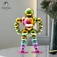Sculptures d'artisanat d'intérieur moderne de luxe en acier inoxydable Décorations élégantes de meubles de bureau à domicile Objets décoratifs