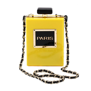 Borsa a tracolla trasparente per bottiglia di profumo nero di lusso alla moda - Product Image 4