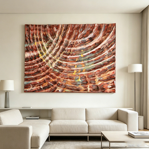 Crimson Current Textured Artwork Oil Painting <b>Large</b> Decorative Wall Art Home House Hotel Commercial Decoration Interior - Product Image 1