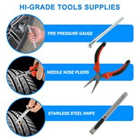 75pcs Tire Inflator Air Compressor, Heavy Duty Flat Tire Repair Kit With 12V,150PSI Air Pump for SVU, Car, Motorcycle, Truck, RV