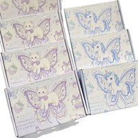 Boîtes d'expédition mignonnes en forme de papillon, de chat et d'unicorn, boîtes en papier kawaii, boîtes pour cartes à collectionner, cartes postales, petits emballages cadeaux portables