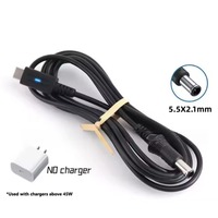 Câble d'extension de charge haute vitesse Type-C noir durable de 1,8 m pour Sega Genesis/SEGA Gaming Hardware SNES/NES/FC DC5.5X2.1 PVC