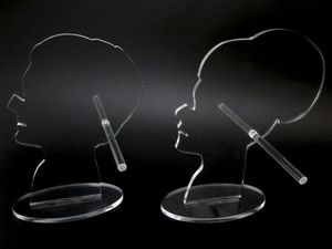 Hình dạng đầu Acrylic kính hiển thị kính mát đứng trong suốt <span class=keywords><strong>plexiglass</strong></span> duy nhất Kính mắt chủ cho nhà hoặc cửa hàng - Product Image 2