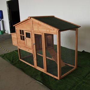 Poulailler extérieur moderne et luxueux en bois et acier inoxydable, écologique, résistant à l'eau et durable, avec boîte à œufs et cage pour poules. - Product Image 6