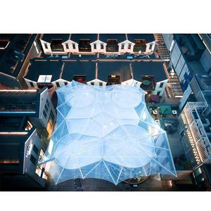 Lujo nuevo diseño PVDF PTFE ETFE Membrana de tensión estructura cubierta de <span class=keywords><strong>techo</strong></span> al aire libre impermeable paisaje Plaza sombreado tienda - Product Image 4